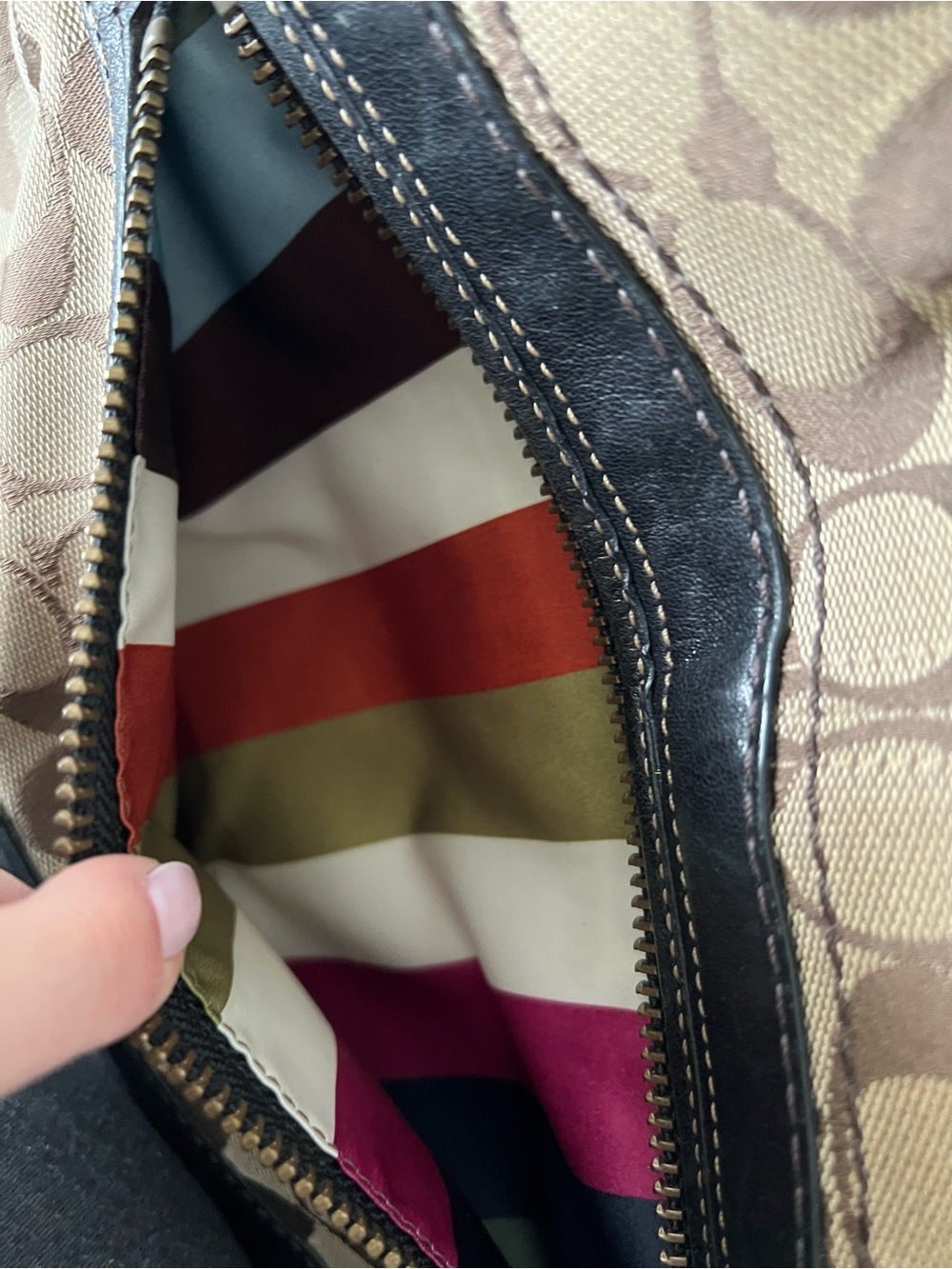 Coach Legacy Leigh Signature Canvas and Black Leather Shoulder Bag - Picture 7 of 16